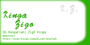 kinga zigo business card